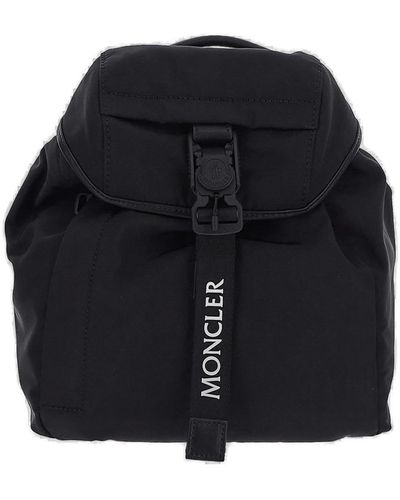 Moncler Logo Printed Backpack - Blue