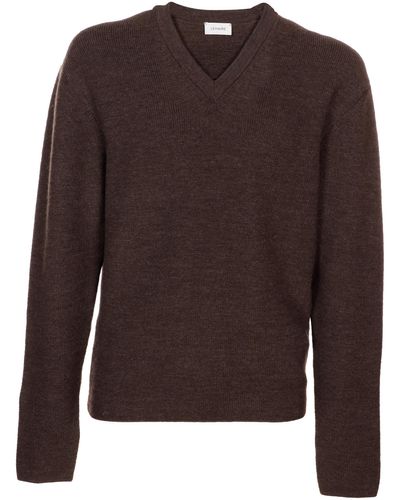 Lemaire V-neck Sweater - Brown