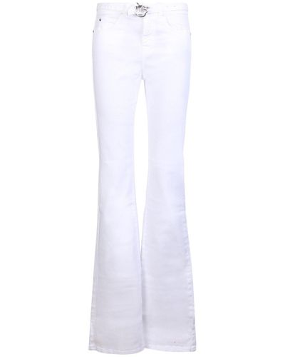 Pinko Love Bird Bootcut Jeans - White