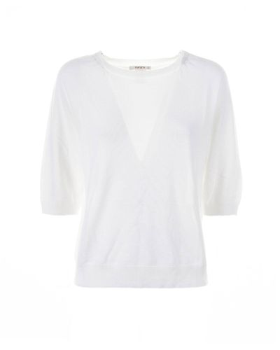 Kangra T-Shirt With 3/4 Sleeves - White