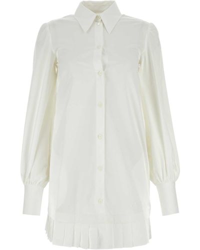 Off-White c/o Virgil Abloh Poplin Shirt Mini Dress - White
