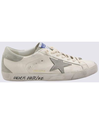 Golden Goose Leather Super Star Trainers - White