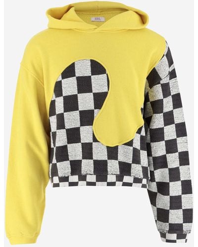 ERL Cotton Sweatshirt With Graphic Pattern - Metallic