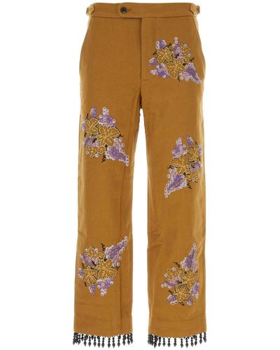 Bode Biscuit Cotton Pant - Natural
