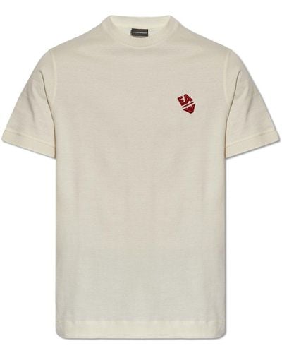 Emporio Armani T-shirt With Logo, - White