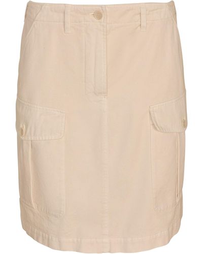 Aspesi Short Plain Cargo Skirt - Natural