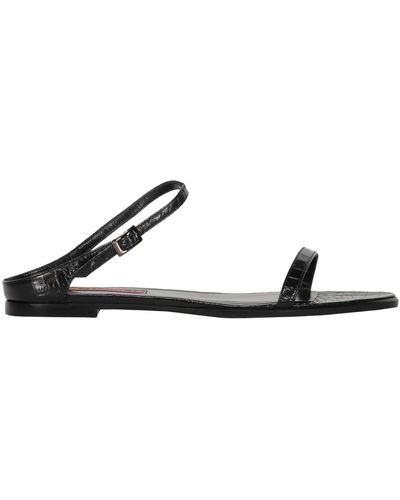 Missoni Leather Flat Sandals - Black