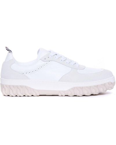 Thom Browne Letterman Panelled Low-top Trainers - White