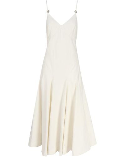 Bottega Veneta Midi Cotton Dress - White