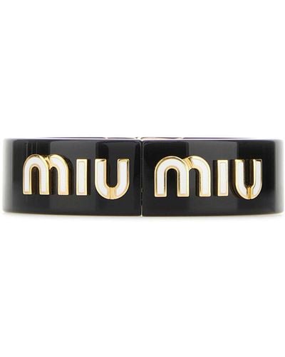 Miu Miu Plexiglass Bracelet - Black