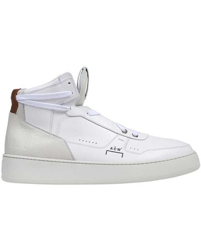 A_COLD_WALL* Leather High-Top Sneakers - White