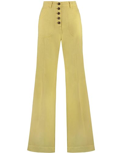 Etro High-Rise Flared Jeans - Yellow
