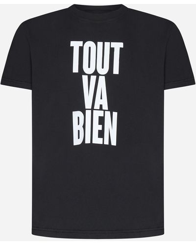 PT01 Tout Va Bien Cotton T-Shirt - Black