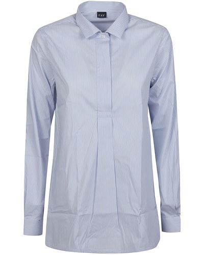 Fay Long Sleeve Shirt - Blue