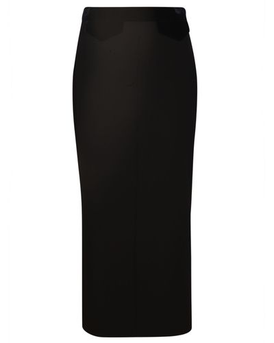 Giorgio Armani Long Length Fitted Skirt - Black
