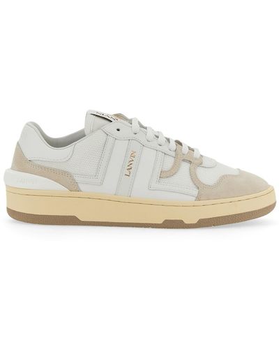 Lanvin 10Mm Clay Poly & Leather Sneakers - White