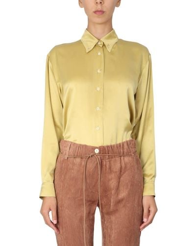 Alysi Satin Shirt - Yellow