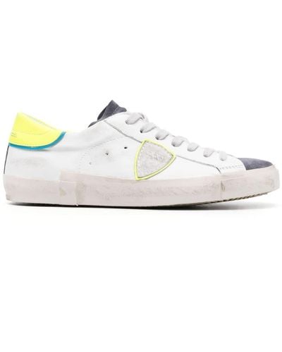 Philippe Model Prsx Leather Low-top Sneakers - White