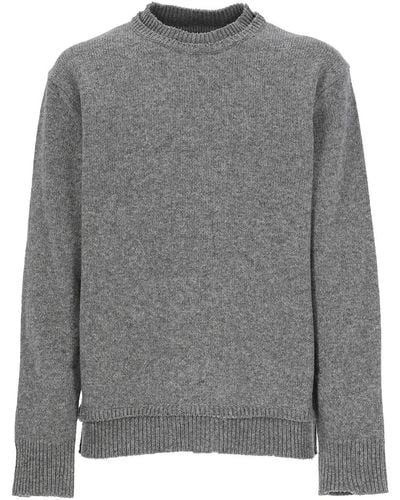 Maison Margiela Wool And Linen Sweater - Gray