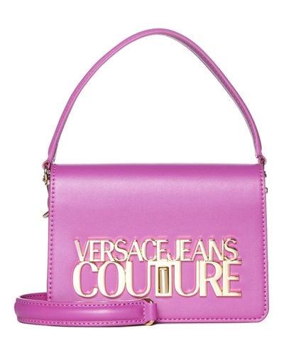 Versace Logo-plaque Faux Leather Bag - Pink