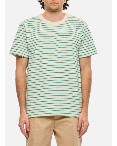Howlin' Stripes Cotton T-Shirt - Green