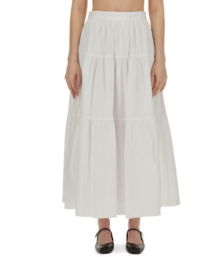 STAUD Cotton Skirt - White
