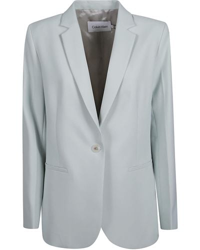Calvin Klein Essential Tailored Blazer - Gray