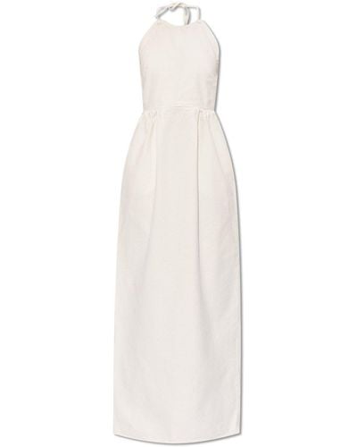 Max Mara Europa Open Back Sleeveless Dress - White