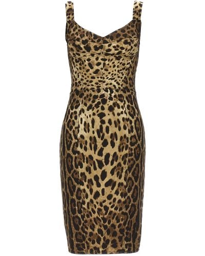 Dolce & Gabbana Leopardo Dresses - Metallic
