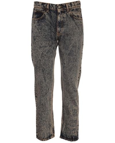 Marni Classic Buttoned Jeans - Gray