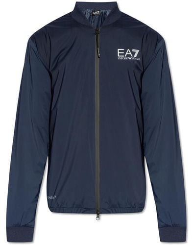 EA7 Emporio Armani Jacket With Logo - Blue