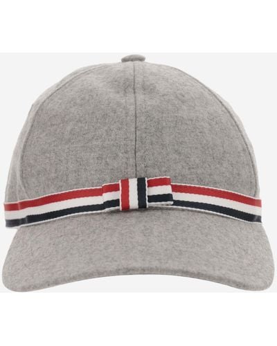Thom Browne Wool Baseball Hat - Gray