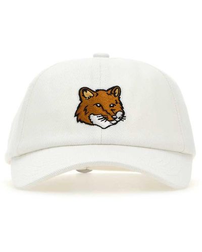 Maison Kitsuné Cotton Baseball Cap - White
