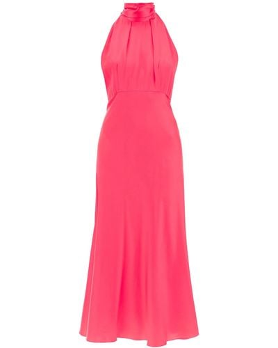 Saloni 'Michelle' Satin Dress - Pink