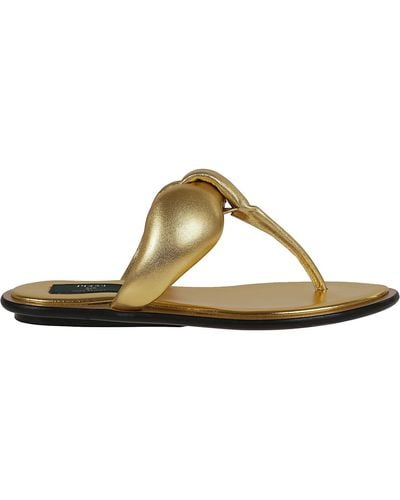 Emilio Pucci Thong Sandals - Laminated Nappa - Metallic