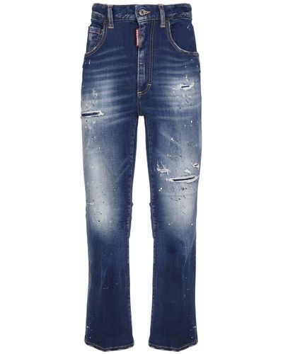 DSquared² Cropped Flared Jeans - Blue
