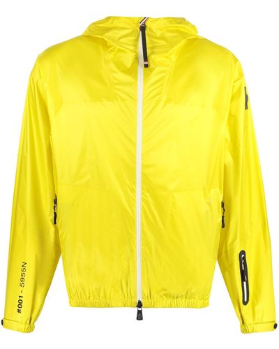 3 MONCLER GRENOBLE Fiernaz Hooded Techno Fabric Raincoat - Yellow