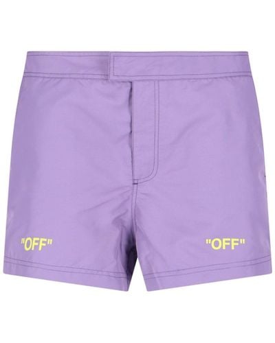 Off-White c/o Virgil Abloh Sunrise' Swimming Shorts - Purple