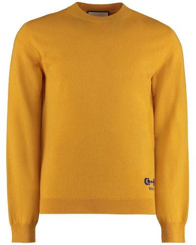 Gucci Cashmere Crewneck Sweater - Yellow
