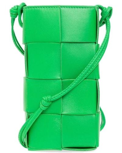 Bottega Veneta Cassette Mini Bag Unisex Green Mini Bag Mini Leather