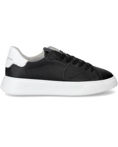 Philippe Model Temple Low-Top Sneakers And - Black