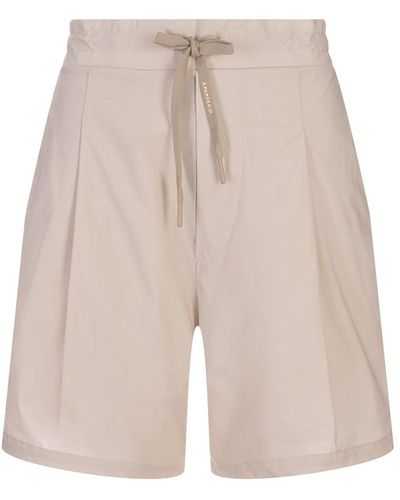 A PAPER KID Sand Shorts With Pinces And Logo Label - White