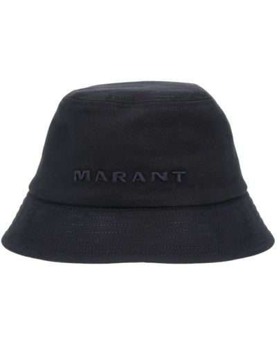 Isabel Marant Logo Embroidered Bucket Hat - Black