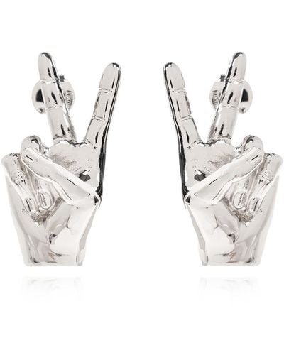 Y. Project Y Project Earrings With Hand Motif - Metallic