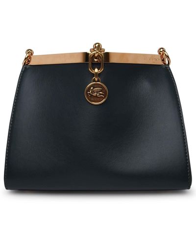 Etro Small Vela Leather Bag - Black