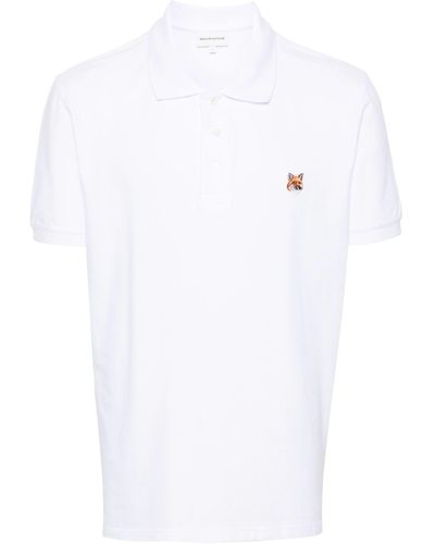 Maison Kitsuné Polo Shirt With Patch - White