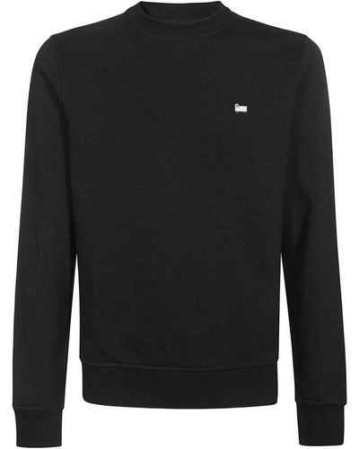 Woolrich Embroidered Logo Crew-neck Sweatshirt - Black