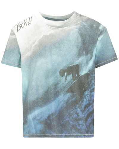 ERL Surfer-printed Crewneck T-shirt - Blue
