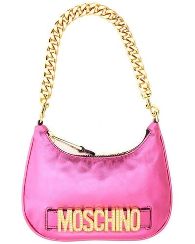 Moschino Bag With Lettering Logo - Pink