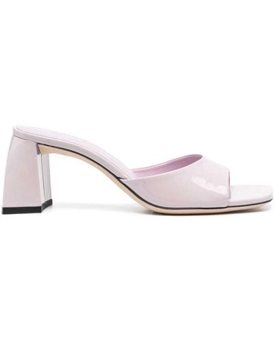 BY FAR 'romy' Pink Mules In Patent Leather